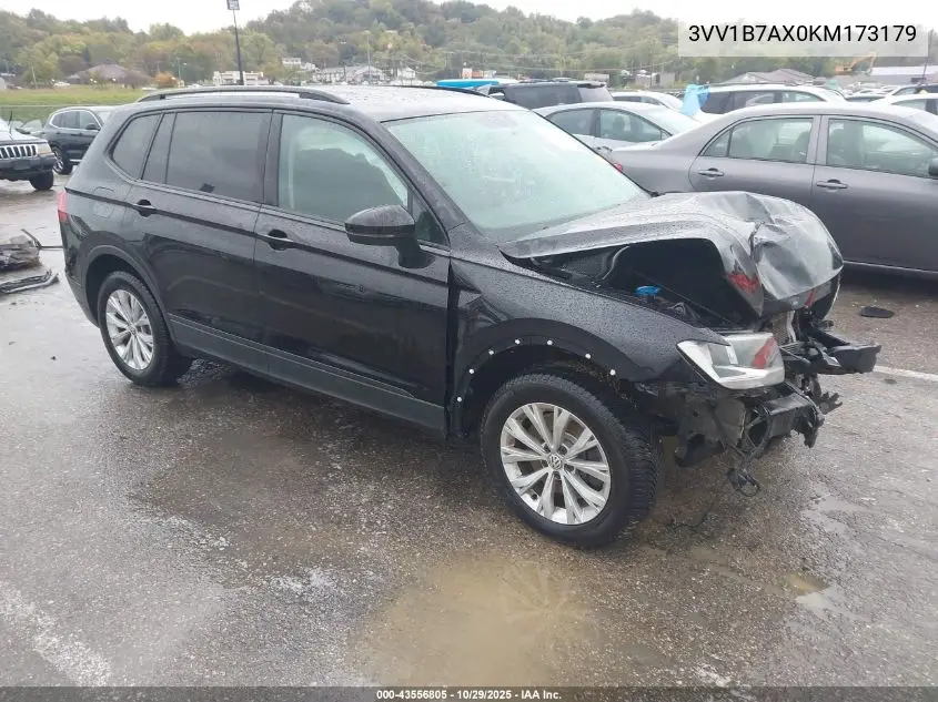 3VV1B7AX0KM173179 2019 Volkswagen Tiguan 2.0T S