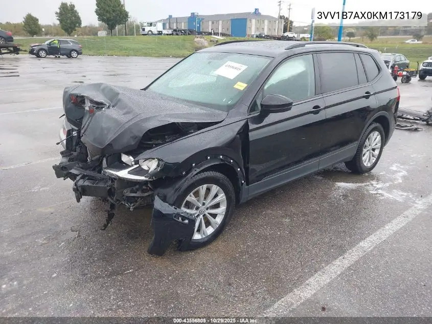 3VV1B7AX0KM173179 2019 Volkswagen Tiguan 2.0T S