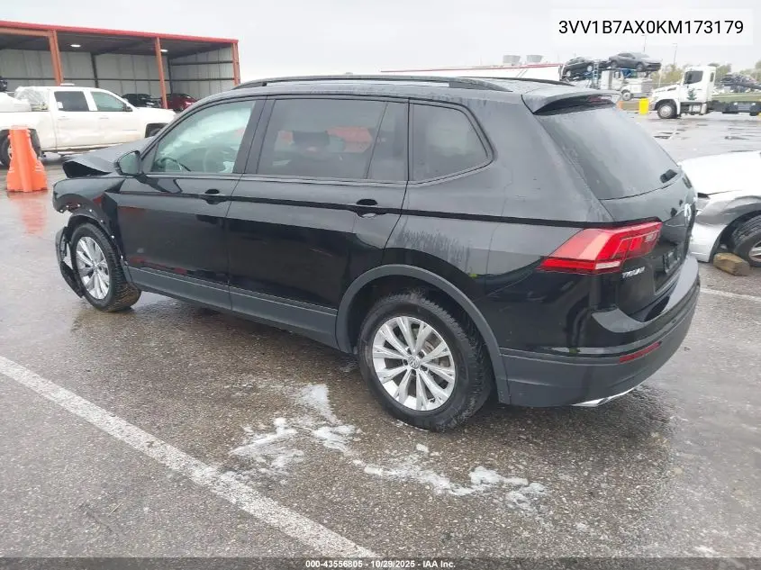 3VV1B7AX0KM173179 2019 Volkswagen Tiguan 2.0T S