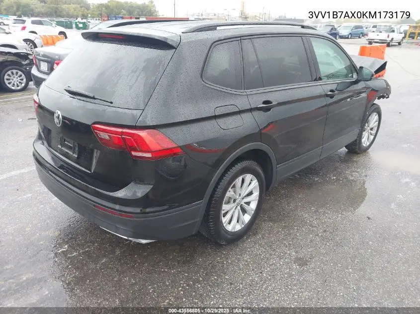 3VV1B7AX0KM173179 2019 Volkswagen Tiguan 2.0T S