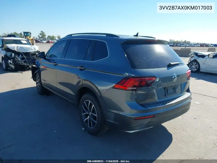 3VV2B7AX0KM017003 2019 Volkswagen Tiguan 2.0T Se/2.0T Sel/2.0T Sel R-Line/2.0T Sel R-Line Black