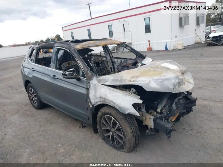 3VV2B7AX3KM143436 2019 Volkswagen Tiguan 2.0T Se/2.0T Sel/2.0T Sel R-Line/2.0T Sel R-Line Black