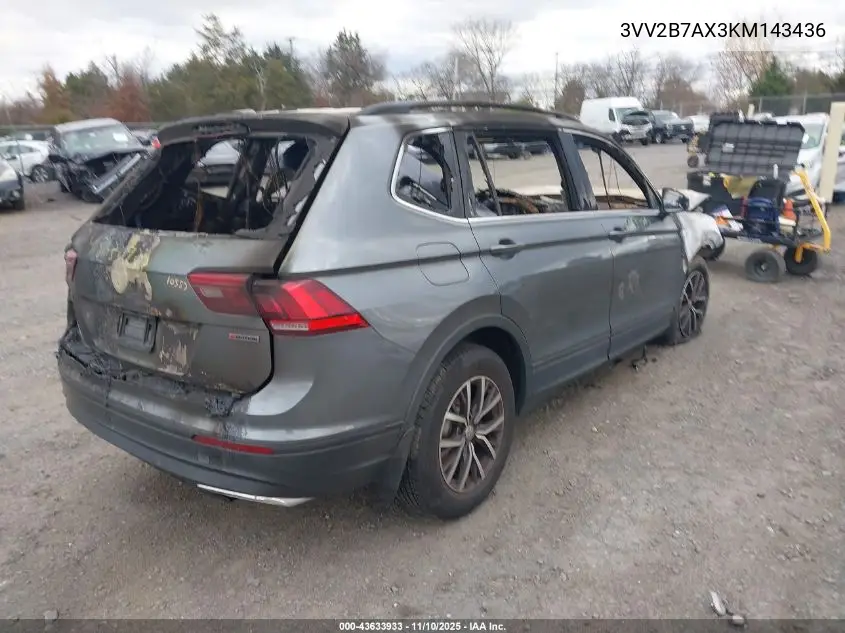 3VV2B7AX3KM143436 2019 Volkswagen Tiguan 2.0T Se/2.0T Sel/2.0T Sel R-Line/2.0T Sel R-Line Black