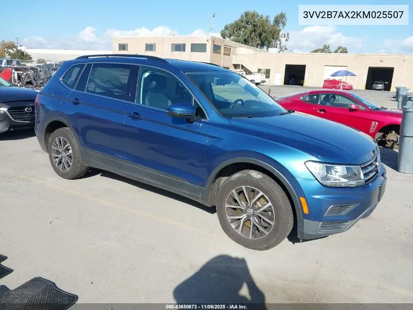 3VV2B7AX2KM025507 2019 Volkswagen Tiguan 2.0T Se/2.0T Sel/2.0T Sel R-Line/2.0T Sel R-Line Black