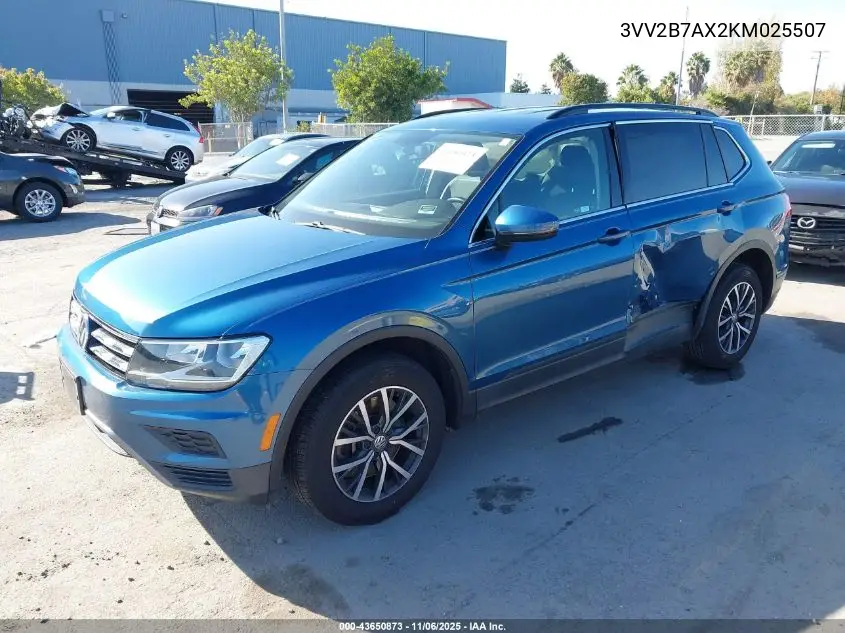 3VV2B7AX2KM025507 2019 Volkswagen Tiguan 2.0T Se/2.0T Sel/2.0T Sel R-Line/2.0T Sel R-Line Black