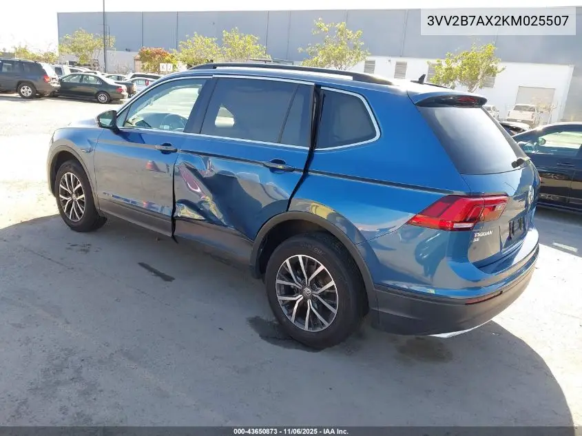 3VV2B7AX2KM025507 2019 Volkswagen Tiguan 2.0T Se/2.0T Sel/2.0T Sel R-Line/2.0T Sel R-Line Black