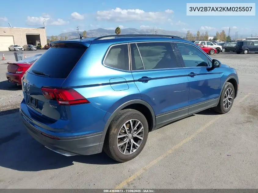 3VV2B7AX2KM025507 2019 Volkswagen Tiguan 2.0T Se/2.0T Sel/2.0T Sel R-Line/2.0T Sel R-Line Black