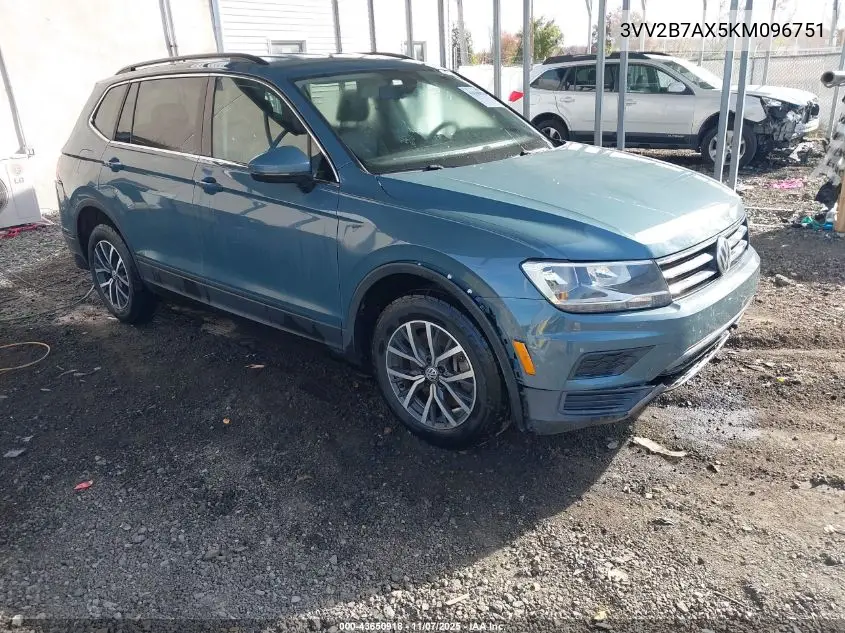 3VV2B7AX5KM096751 2019 Volkswagen Tiguan 2.0T Se/2.0T Sel/2.0T Sel R-Line/2.0T Sel R-Line Black