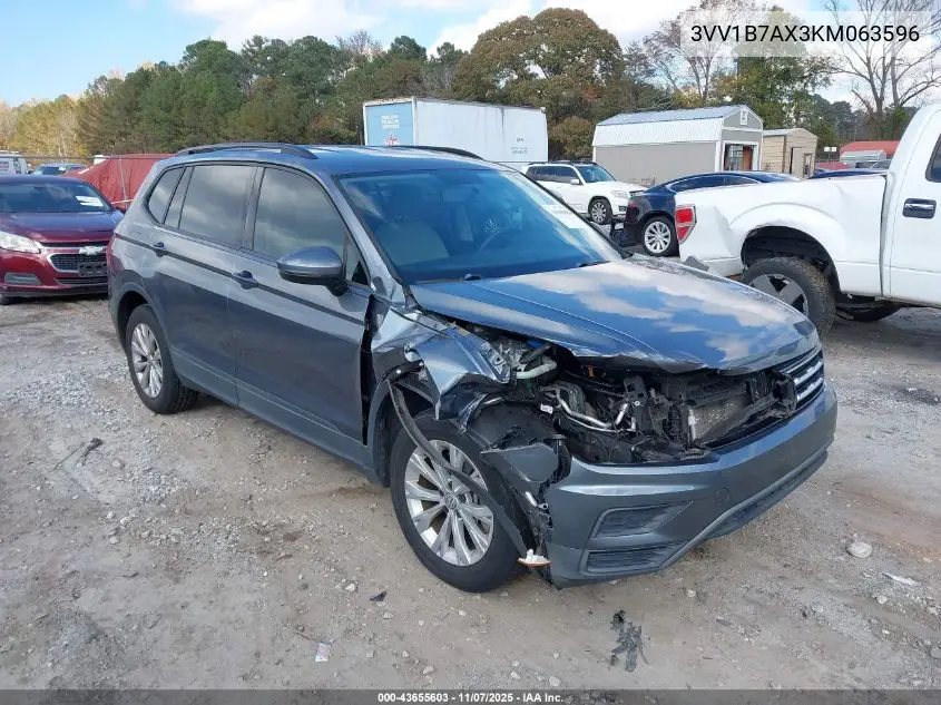 3VV1B7AX3KM063596 2019 Volkswagen Tiguan 2.0T S