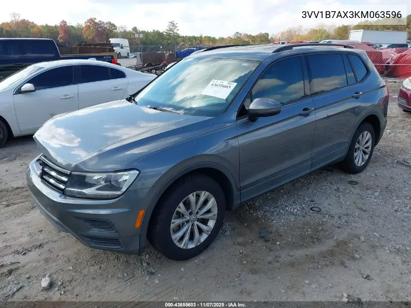 3VV1B7AX3KM063596 2019 Volkswagen Tiguan 2.0T S