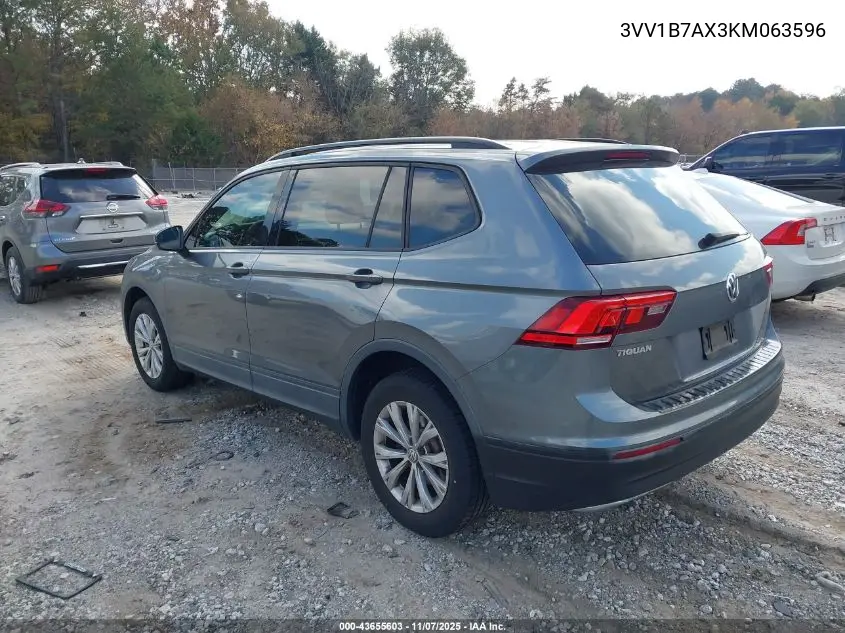 3VV1B7AX3KM063596 2019 Volkswagen Tiguan 2.0T S