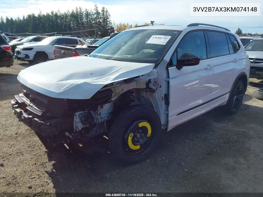 3VV2B7AX3KM074148 2019 Volkswagen Tiguan 2.0T Se/2.0T Sel/2.0T Sel R-Line/2.0T Sel R-Line Black