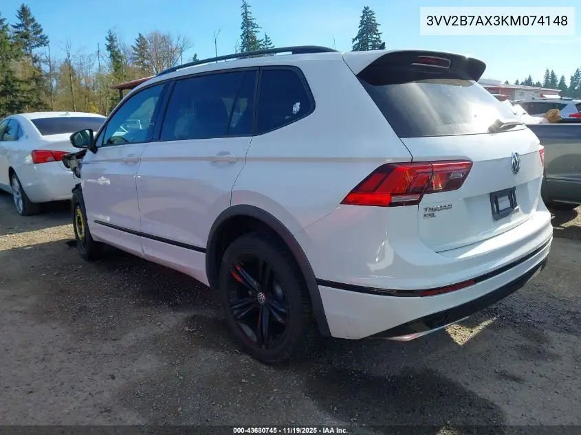 3VV2B7AX3KM074148 2019 Volkswagen Tiguan 2.0T Se/2.0T Sel/2.0T Sel R-Line/2.0T Sel R-Line Black