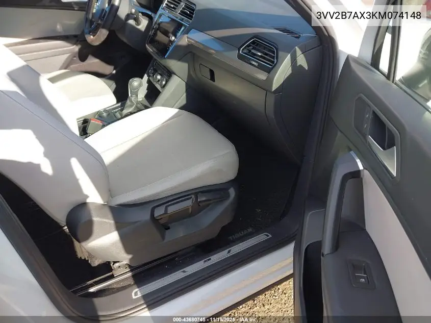 3VV2B7AX3KM074148 2019 Volkswagen Tiguan 2.0T Se/2.0T Sel/2.0T Sel R-Line/2.0T Sel R-Line Black