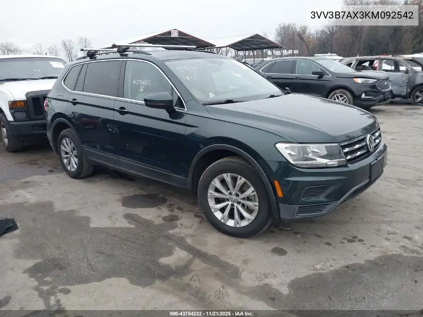 3VV3B7AX3KM092542 2019 Volkswagen Tiguan 2.0T Se/2.0T Sel/2.0T Sel R-Line/2.0T Sel R-Line Black