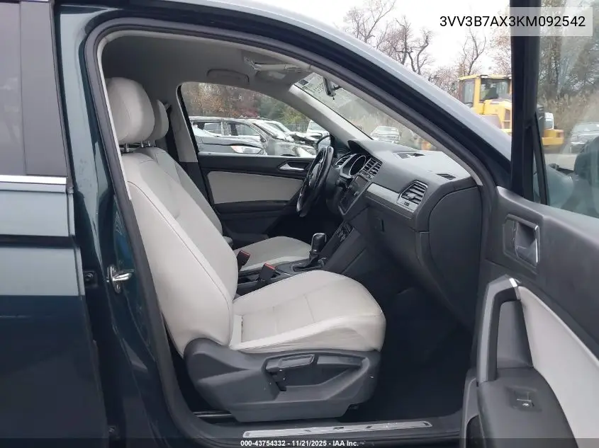3VV3B7AX3KM092542 2019 Volkswagen Tiguan 2.0T Se/2.0T Sel/2.0T Sel R-Line/2.0T Sel R-Line Black