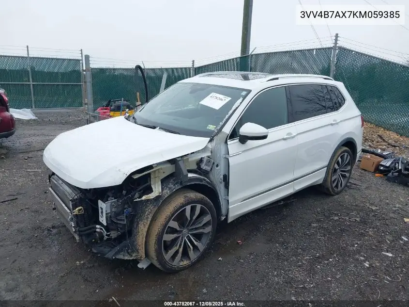 3VV4B7AX7KM059385 2019 Volkswagen Tiguan 2.0T Sel Premium/2.0T Sel Premium R-Line