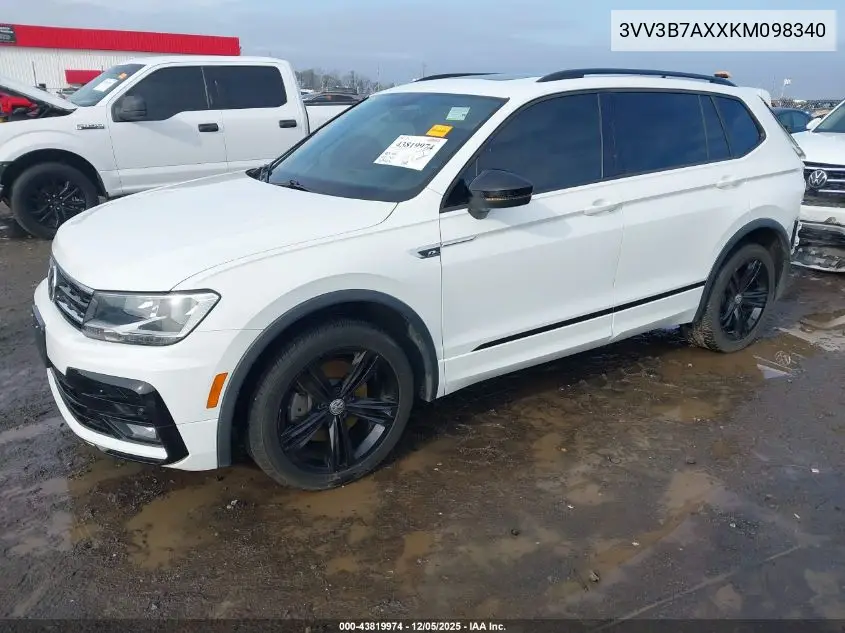 3VV3B7AXXKM098340 2019 Volkswagen Tiguan 2.0T Se/2.0T Sel/2.0T Sel R-Line/2.0T Sel R-Line Black