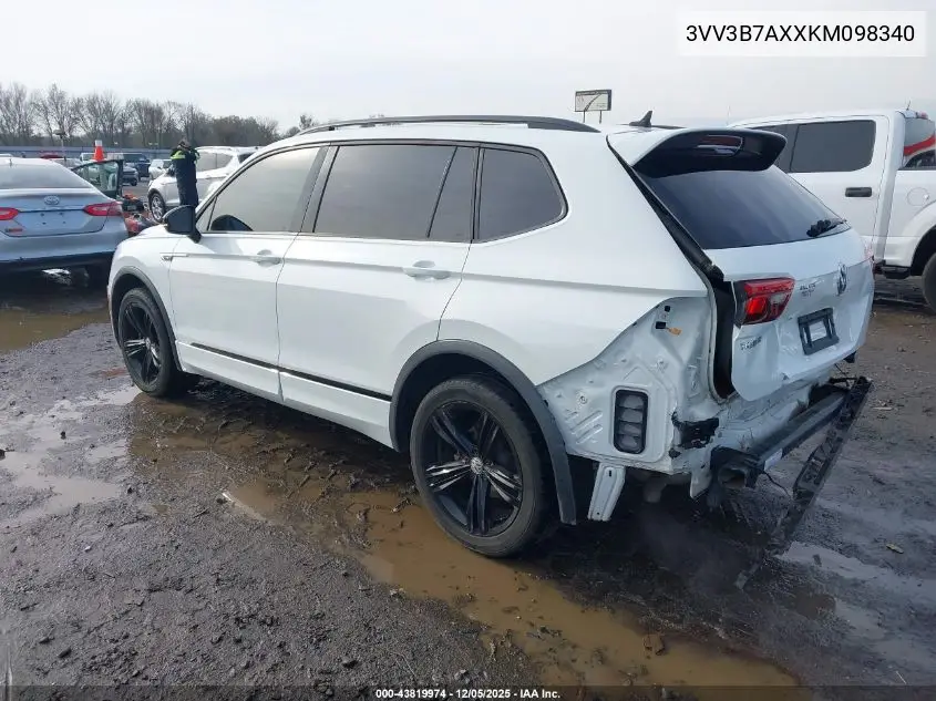 3VV3B7AXXKM098340 2019 Volkswagen Tiguan 2.0T Se/2.0T Sel/2.0T Sel R-Line/2.0T Sel R-Line Black