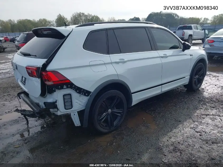 3VV3B7AXXKM098340 2019 Volkswagen Tiguan 2.0T Se/2.0T Sel/2.0T Sel R-Line/2.0T Sel R-Line Black