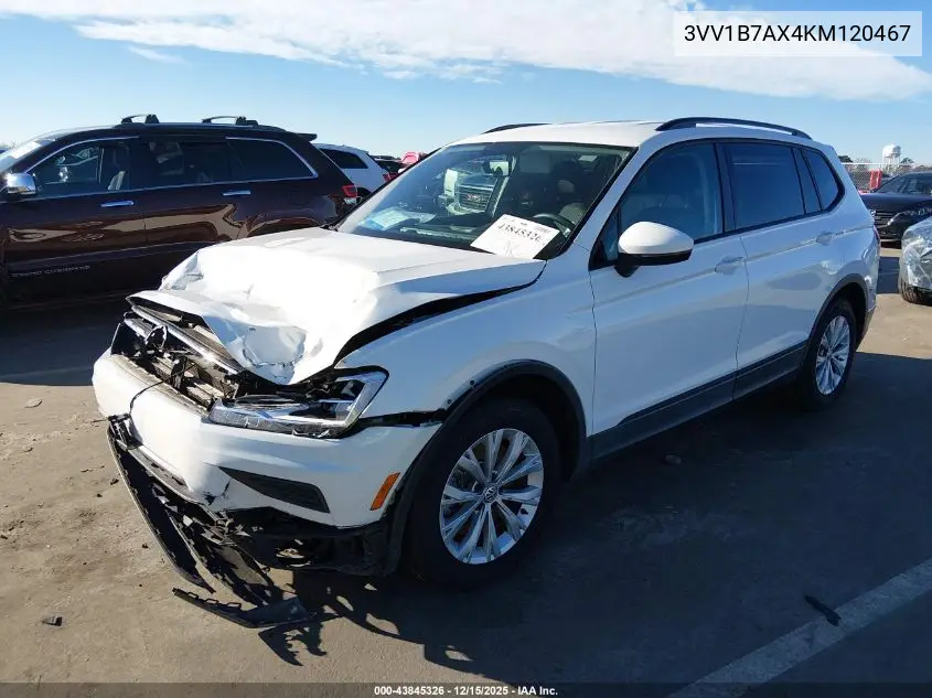 3VV1B7AX4KM120467 2019 Volkswagen Tiguan 2.0T S