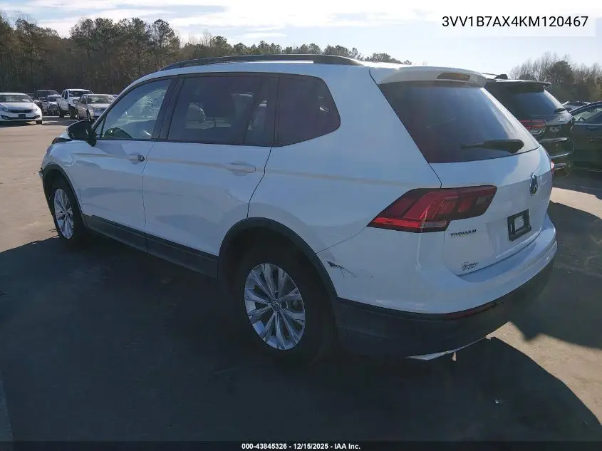 3VV1B7AX4KM120467 2019 Volkswagen Tiguan 2.0T S