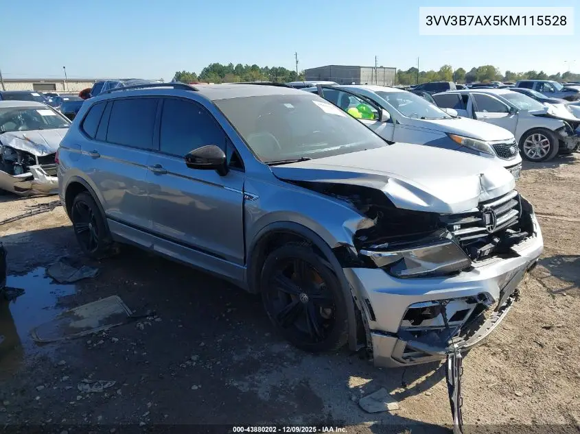 3VV3B7AX5KM115528 2019 Volkswagen Tiguan 2.0T Se/2.0T Sel/2.0T Sel R-Line/2.0T Sel R-Line Black