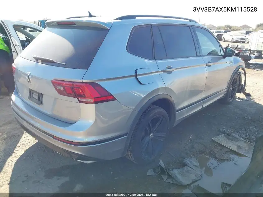 3VV3B7AX5KM115528 2019 Volkswagen Tiguan 2.0T Se/2.0T Sel/2.0T Sel R-Line/2.0T Sel R-Line Black