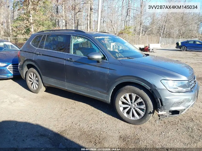3VV2B7AX4KM145034 2019 Volkswagen Tiguan 2.0T Se/2.0T Sel/2.0T Sel R-Line/2.0T Sel R-Line Black