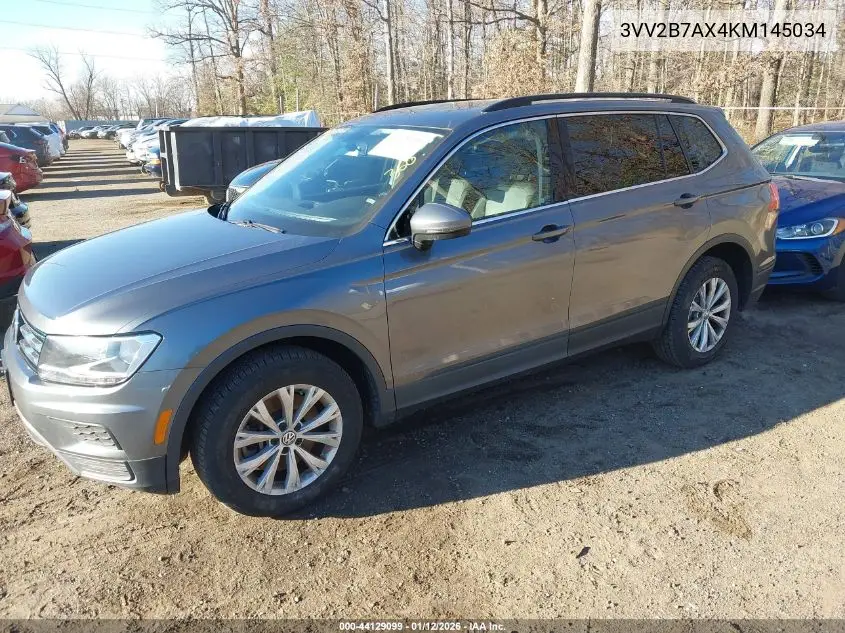 3VV2B7AX4KM145034 2019 Volkswagen Tiguan 2.0T Se/2.0T Sel/2.0T Sel R-Line/2.0T Sel R-Line Black