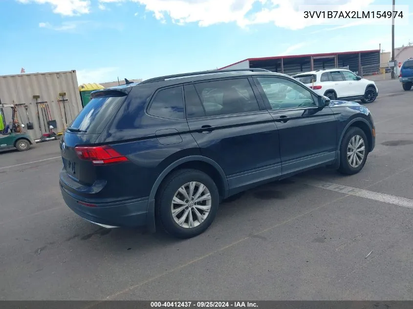 3VV1B7AX2LM154974 2020 Volkswagen Tiguan 2.0T S