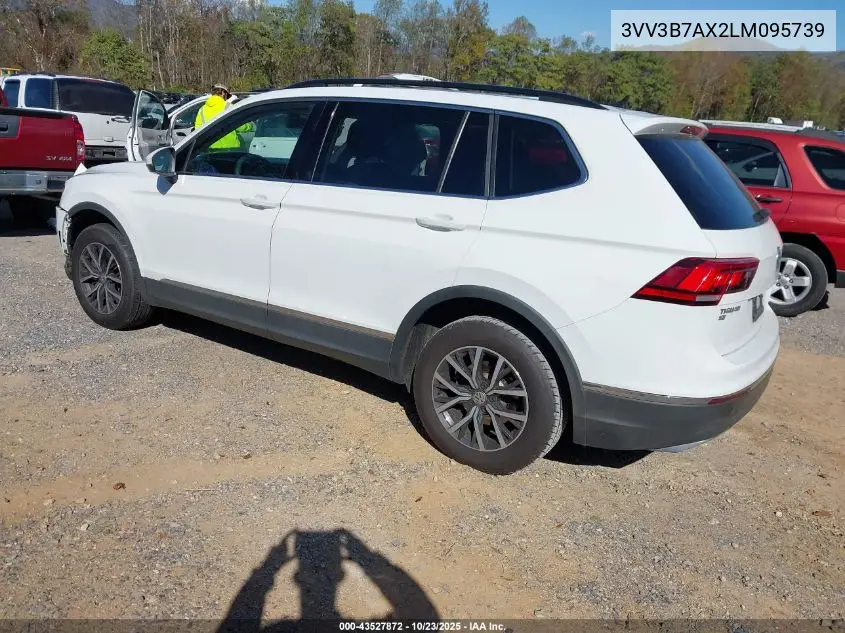 3VV3B7AX2LM095739 2020 Volkswagen Tiguan 2.0T Se/2.0T Se R-Line Black/2.0T Sel