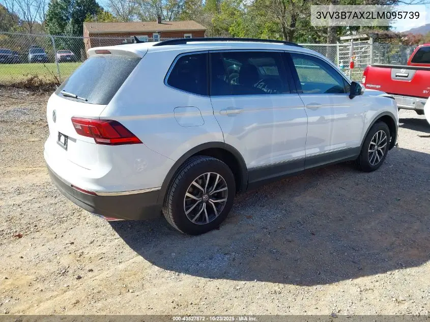 3VV3B7AX2LM095739 2020 Volkswagen Tiguan 2.0T Se/2.0T Se R-Line Black/2.0T Sel