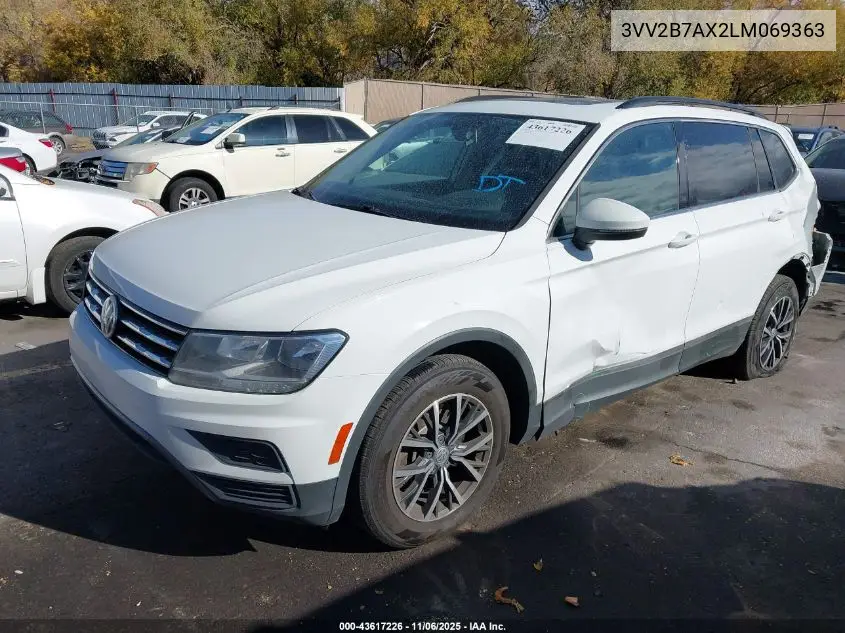 3VV2B7AX2LM069363 2020 Volkswagen Tiguan 2.0T Se/2.0T Se R-Line Black/2.0T Sel