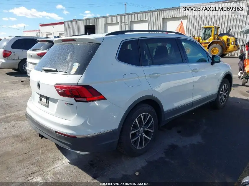 3VV2B7AX2LM069363 2020 Volkswagen Tiguan 2.0T Se/2.0T Se R-Line Black/2.0T Sel
