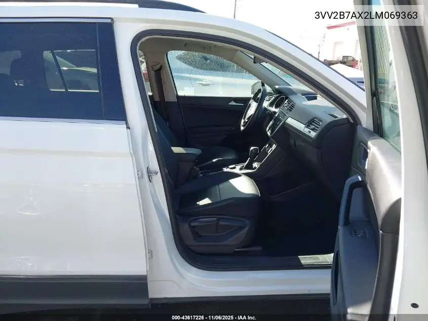 3VV2B7AX2LM069363 2020 Volkswagen Tiguan 2.0T Se/2.0T Se R-Line Black/2.0T Sel