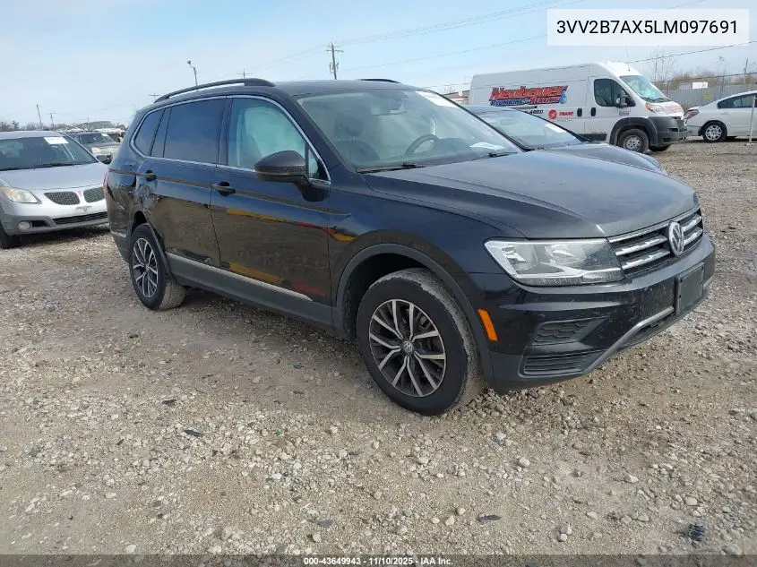 3VV2B7AX5LM097691 2020 Volkswagen Tiguan 2.0T Se/2.0T Se R-Line Black/2.0T Sel