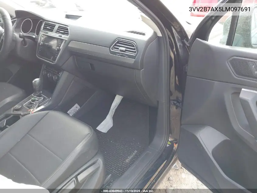 3VV2B7AX5LM097691 2020 Volkswagen Tiguan 2.0T Se/2.0T Se R-Line Black/2.0T Sel