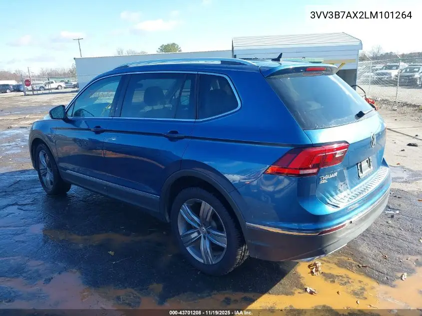 3VV3B7AX2LM101264 2020 Volkswagen Tiguan 2.0T Se/2.0T Se R-Line Black/2.0T Sel