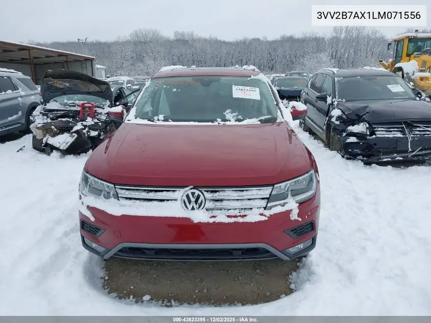 3VV2B7AX1LM071556 2020 Volkswagen Tiguan 2.0T Se/2.0T Se R-Line Black/2.0T Sel