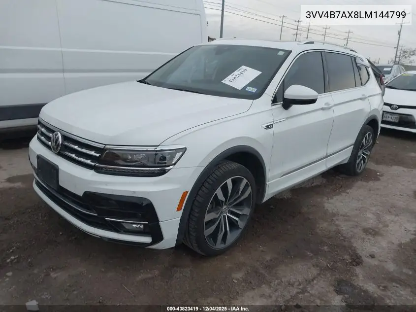 3VV4B7AX8LM144799 2020 Volkswagen Tiguan 2.0T Sel Premium R-Line