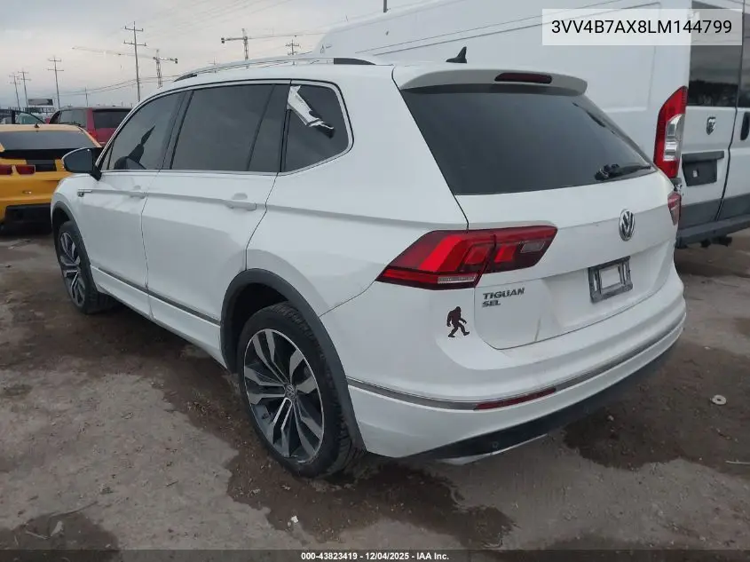 3VV4B7AX8LM144799 2020 Volkswagen Tiguan 2.0T Sel Premium R-Line