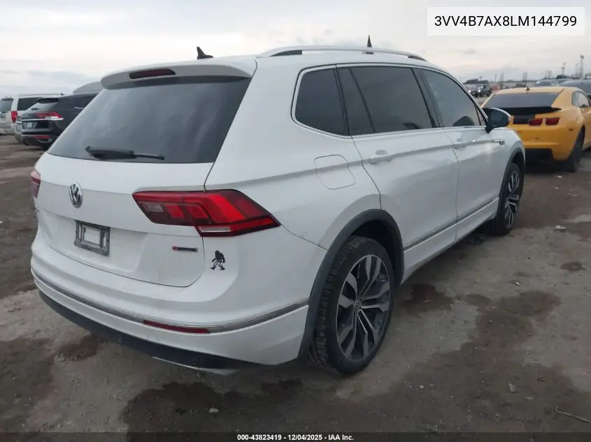 3VV4B7AX8LM144799 2020 Volkswagen Tiguan 2.0T Sel Premium R-Line