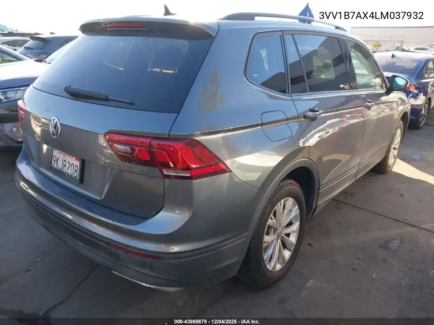 3VV1B7AX4LM037932 2020 Volkswagen Tiguan 2.0T S