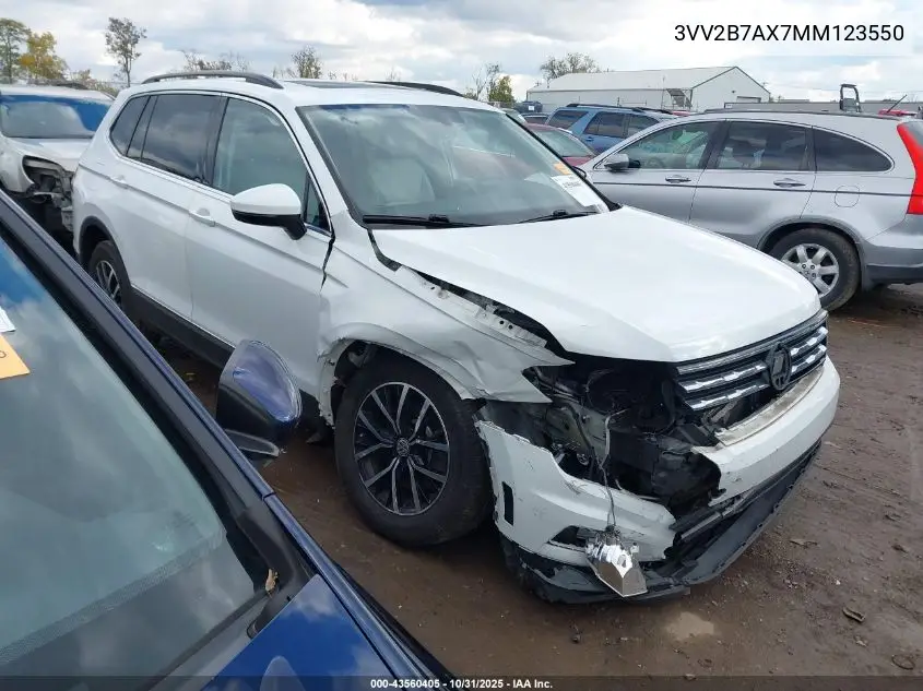3VV2B7AX7MM123550 2021 Volkswagen Tiguan 2.0T Se/2.0T Se R-Line Black/2.0T Sel