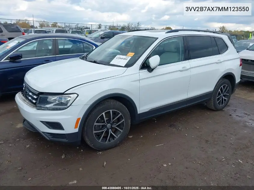 3VV2B7AX7MM123550 2021 Volkswagen Tiguan 2.0T Se/2.0T Se R-Line Black/2.0T Sel