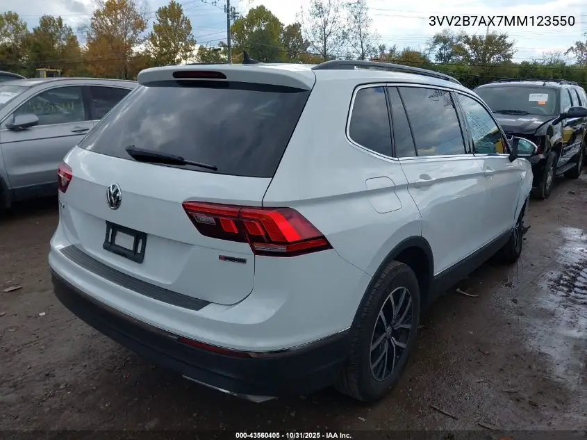 3VV2B7AX7MM123550 2021 Volkswagen Tiguan 2.0T Se/2.0T Se R-Line Black/2.0T Sel