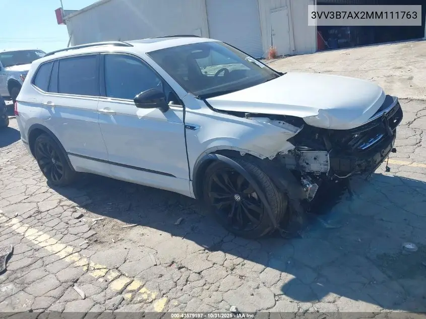 3VV3B7AX2MM111763 2021 Volkswagen Tiguan 2.0T Se/2.0T Se R-Line Black/2.0T Sel