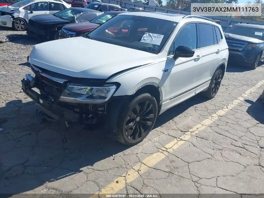 3VV3B7AX2MM111763 2021 Volkswagen Tiguan 2.0T Se/2.0T Se R-Line Black/2.0T Sel