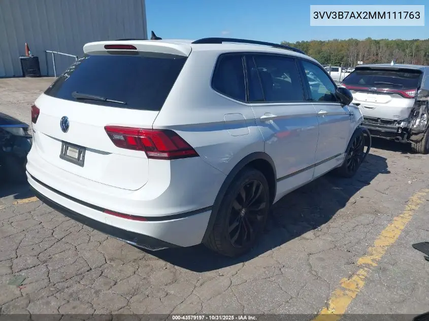 3VV3B7AX2MM111763 2021 Volkswagen Tiguan 2.0T Se/2.0T Se R-Line Black/2.0T Sel